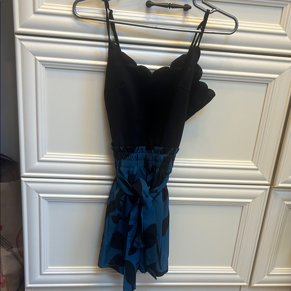 Elegant Black and Blue jumpsuit